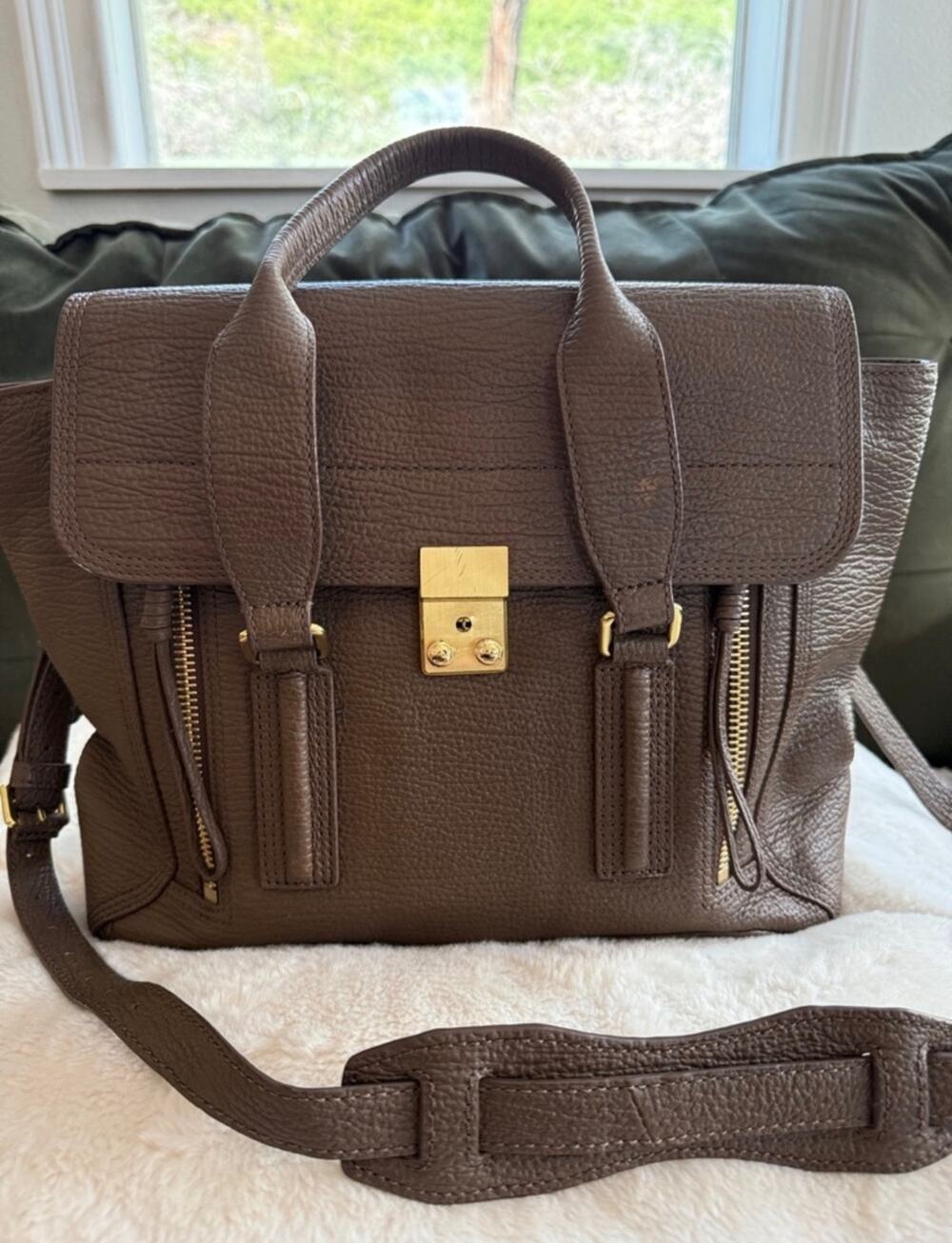 3.1 Phillip Lim Medium Pashli Taupe Leather Satchel Bag